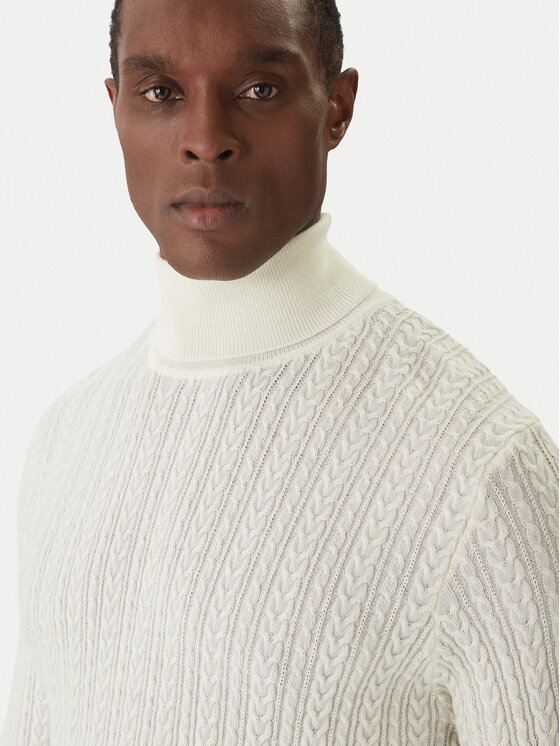 JOOP! JOOP! Bluză cu gât Danilor 30047372 Bej Modern Fit