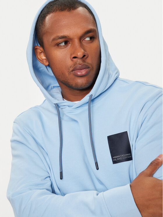 Armani exchange blue hoodie online