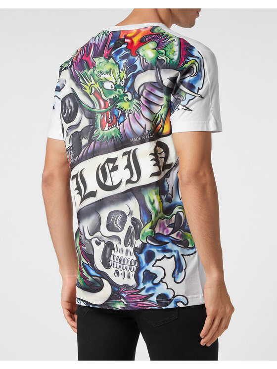 PHILIPP PLEIN PHILIPP PLEIN Tričko 19141 Biela Regular Fit