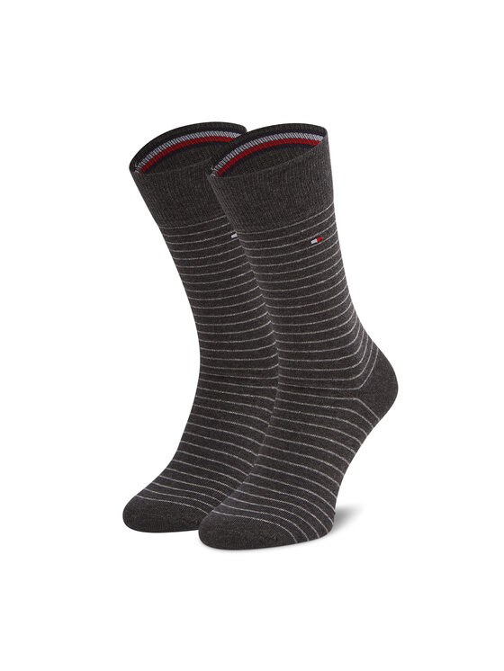 Tommy Hilfiger Tommy Hilfiger 2er-Set hohe Herrensocken 100001496 Grau