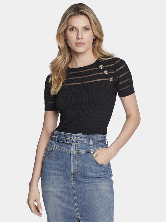 PINKO Pinko Blusa Seaborgio 100412 A0LB Nero Slim Fit