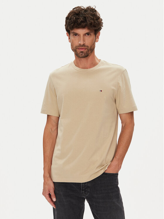 Tommy Hilfiger Tommy Hilfiger T-Shirt Ess Seasonal MW0MW39995 Beżowy Regular Fit