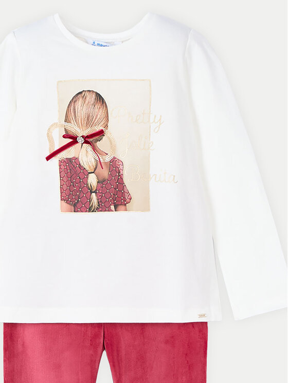 Mayoral Mayoral Komplet bluza in legice 4705 Rdeča Regular Fit