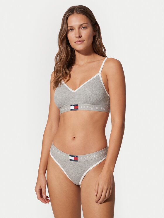 Tommy Hilfiger Tommy Hilfiger Podprsenkový top UW0UW06272 Svetlosivá