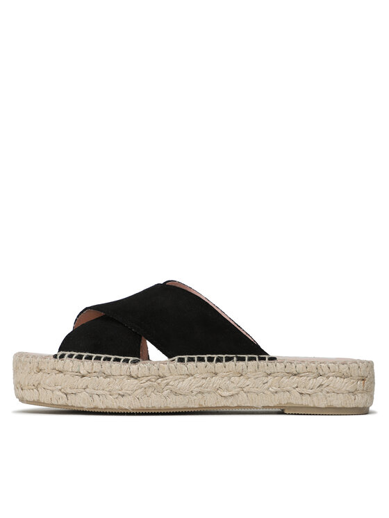 Manebi Espadrilles Double Sole X Bands Sandals K 1.0 DX Schwarz Modivo