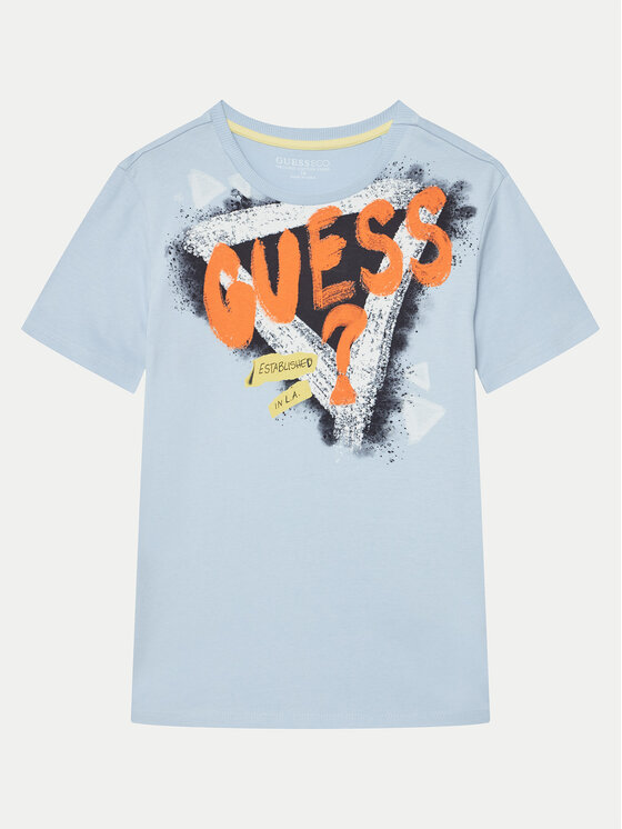 Guess T-krekls L5GI00 K8HM4 Zils Regular Fit