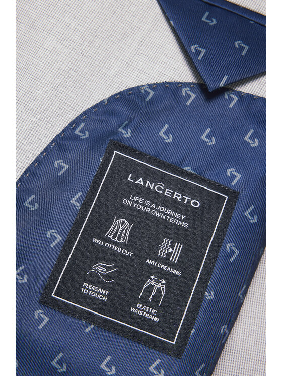 Lancerto Lancerto Garnitur Raleigh GA073125000007 Szary Slim Fit