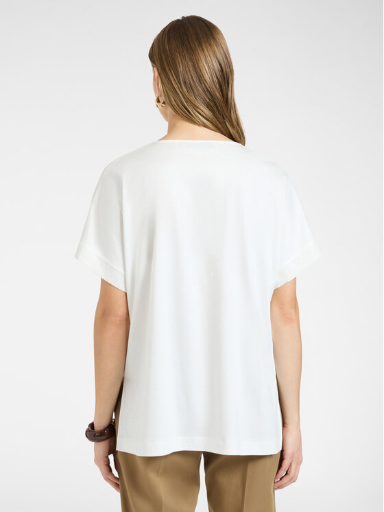 Elena Mirò Elena Mirò T-Shirt G061Z100736N011 Biały Boxy Fit