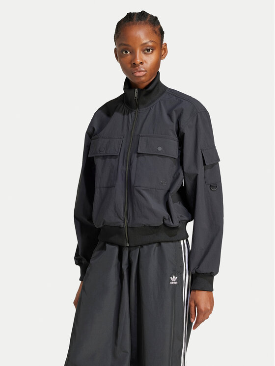 adidas adidas Bunda bomber Premium Essentials JD4792 Černá Loose Fit