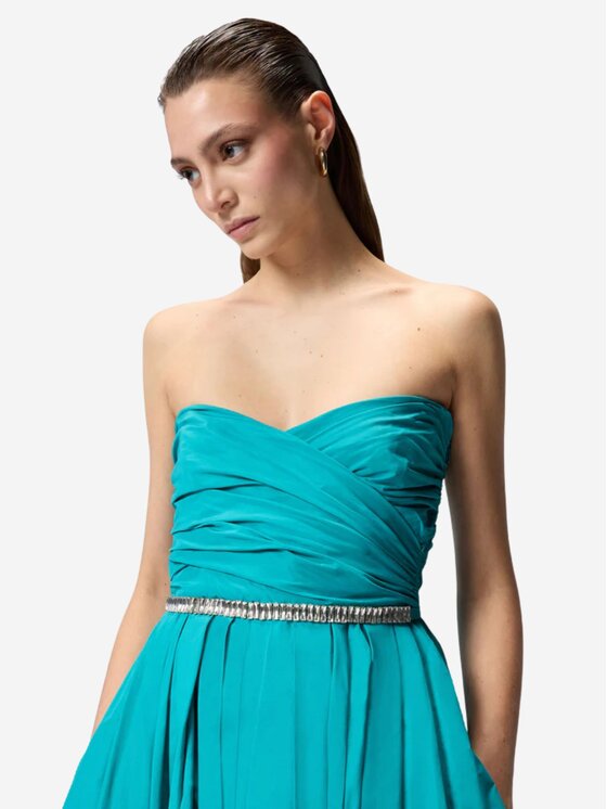 PINKO PINKO Φόρεμα βραδινό DATTERO ABITO TAFFETA Πράσινο Regular Fit