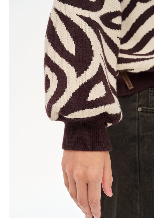 blue shadow blue shadow Sweter Pegy Brązowy Regular Fit