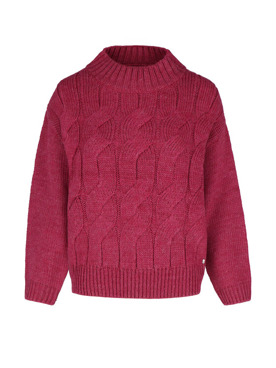 Volcano Volcano Sweter S-TAMINA Różowy Regular Fit