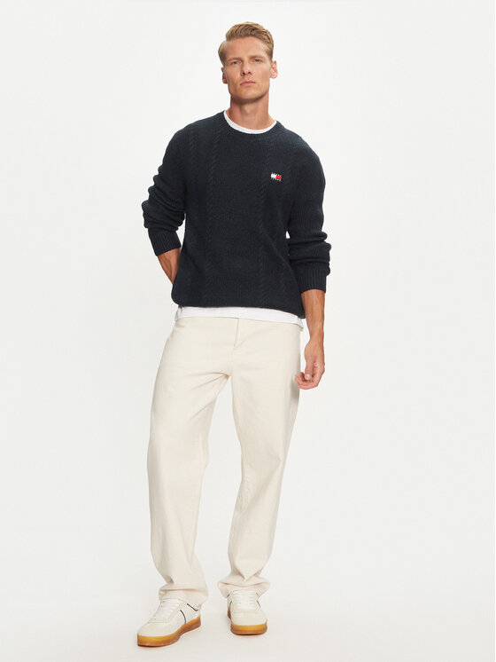 Tommy Jeans Tommy Jeans Džemper DM0DM19440 Tamnoplava Regular Fit