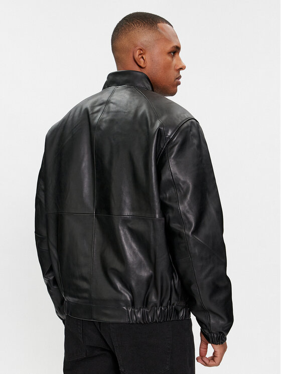 Calvin Klein Calvin Klein Кожено яке Hero K10K112372 Черен Regular Fit