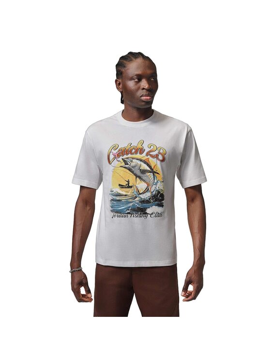 Nike Nike T-Shirt M J NC FISH GFX SS CREW IF3057-100 Biały Regular Fit