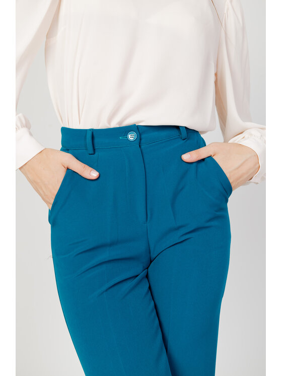 Hanny Deep Hanny Deep Pantaloni palazzo F876YBDP3423B Verde Palazzo Fit