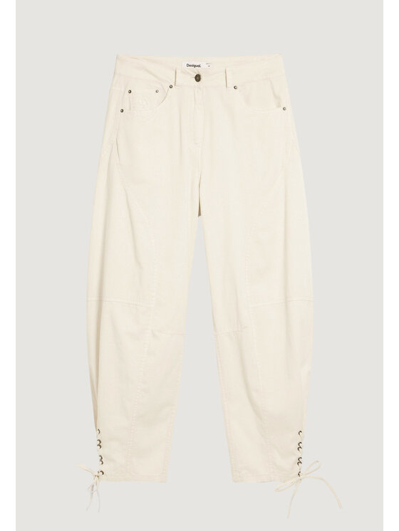 Desigual Desigual Chinosy PANT_TROY Beżowy Casual Fit