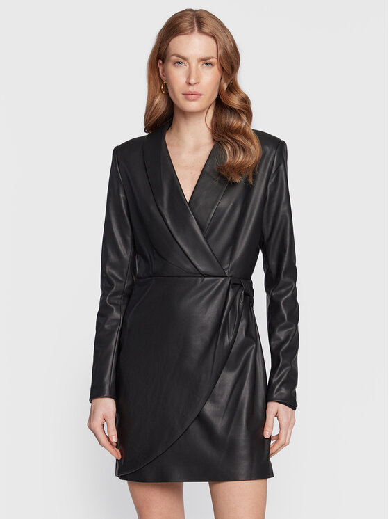 Marciano Guess Rochie din imitație de piele 3RGK65 9645Z Negru Slim Fit