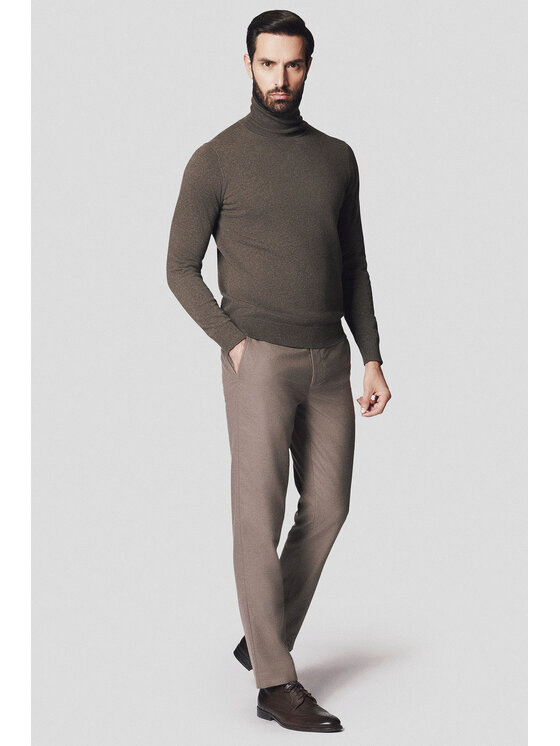 Lancerto Lancerto Spodnie materiałowe Gennaro SP131224000003 Beżowy Slim Fit