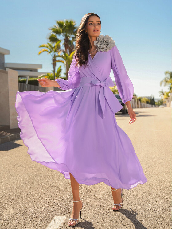 LIDIA KALITA LIDIA KALITA Sukienka wieczorowa Sydney Fioletowy Long Fit
