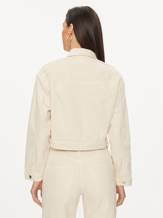 United Colors Of Benetton United Colors Of Benetton Дънково яке 25Z2DN05C Екрю Regular Fit