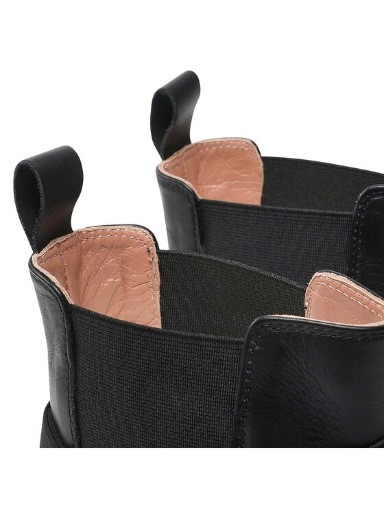 Pollini Pollini Kotníková obuv s elastickým prvkem SA21043G1FTC0000 Černá