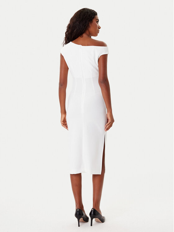 Rinascimento Rinascimento Kokteilinė suknelė CFC0125334003 Balta Slim Fit