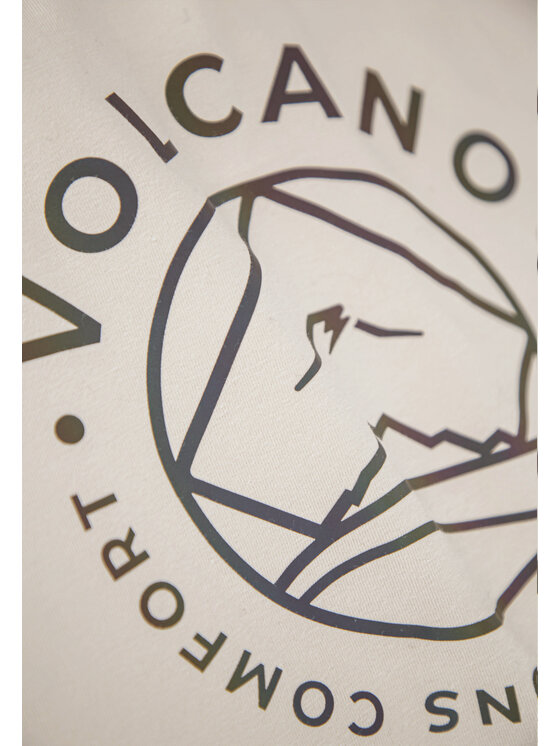 Volcano Volcano T-Shirt T-ELD Écru Regular Fit