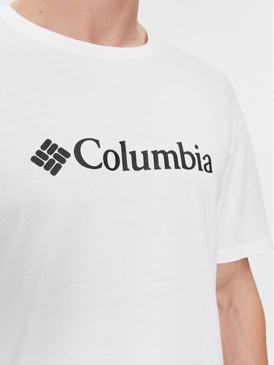 Columbia Columbia T-krekls Csc Basic Logo 1680053 Balts Regular Fit