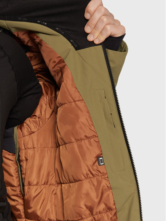 4F 4F Kurtka snowboardowa H4Z22-KUMS003 Zielony Regular Fit