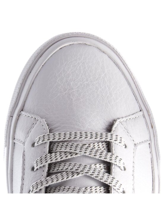 Flag detail leather low tops online
