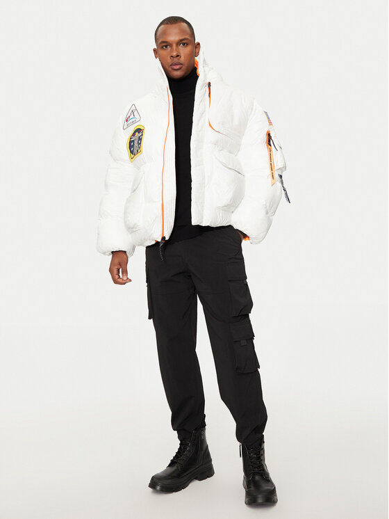 Alpha Industries Alpha Industries Kurtka zimowa 148136 Biały Loose Fit