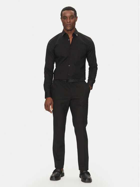 HUGO HUGO Srajca Ermo 50539307 Črna Slim Fit