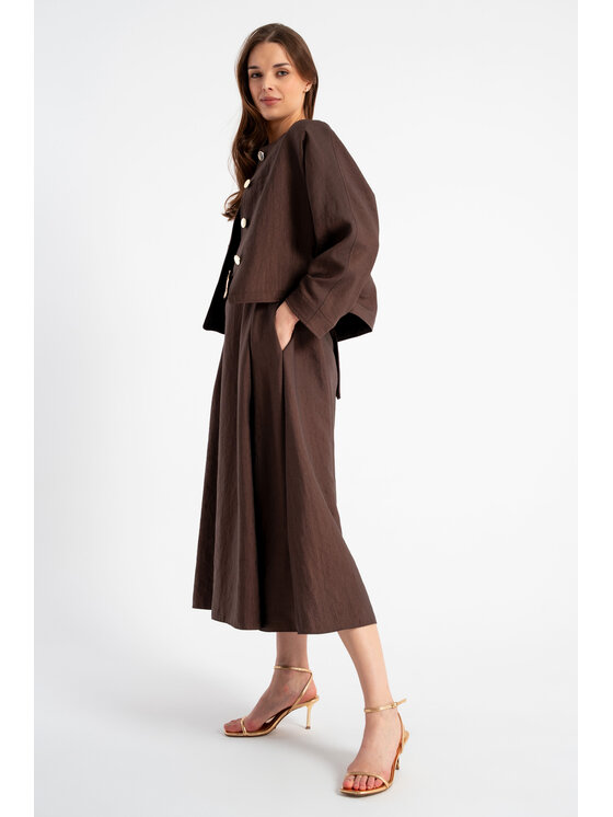 CLICK CLICK Μπουφάν μεταβατικό 71-0094 Καφέ Comfortable Fit