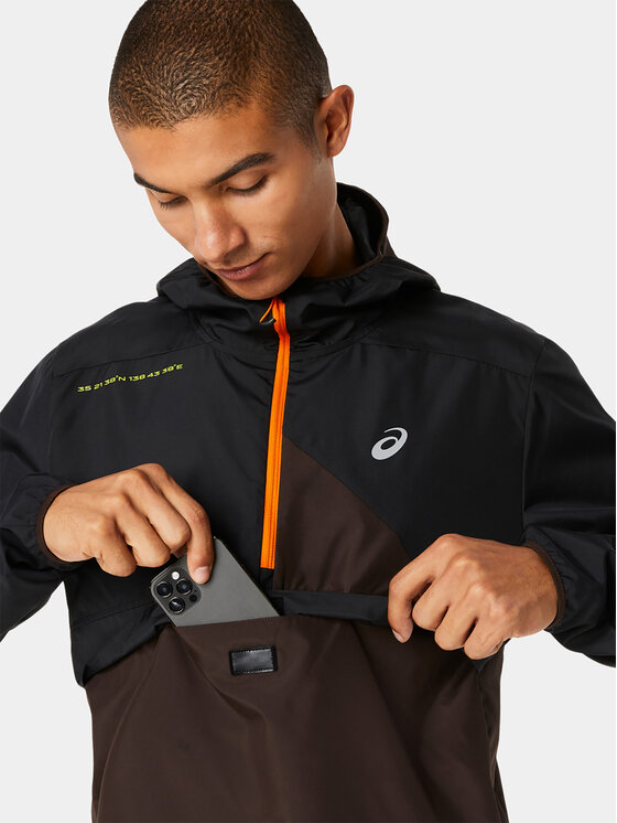 Asics Asics Куртка для бігу Fujittrail 2011C382 Коричневий Ahletic Fit