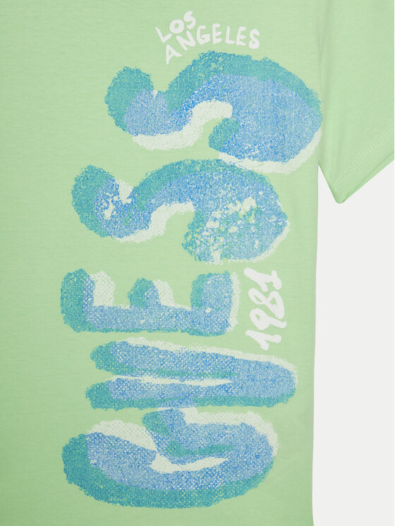 Guess Guess T-Shirt L5GI12 K8HM4 Zielony Regular Fit