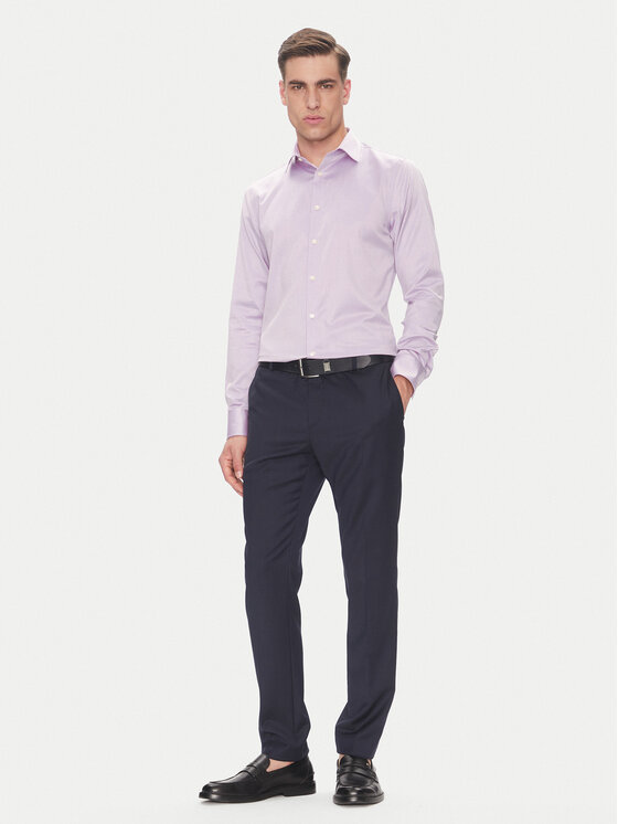 Calvin Klein Calvin Klein Koszula LV019EU035 Różowy Slim Fit