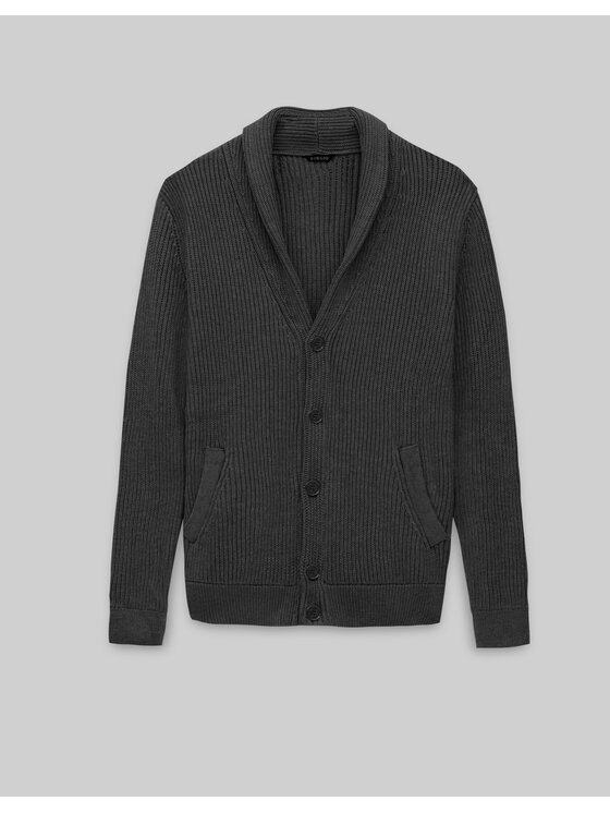 Borgio Borgio Kardigan magnano_gr Szary Regular Fit