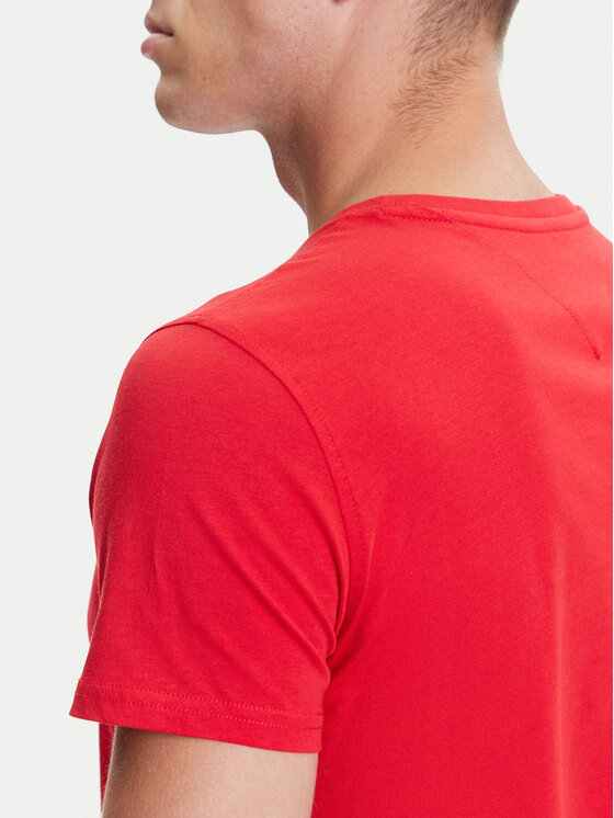 Tommy Jeans Tommy Jeans Majica DM0DM04411 Rdeča Slim Fit