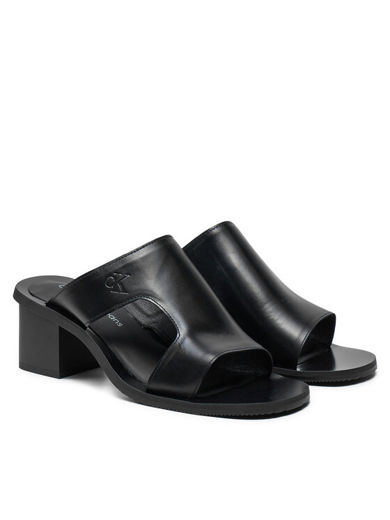 Calvin Klein Jeans Calvin Klein Jeans Чехли 5 Heel Sandal Lh Mg Mtl YW0YW01500 Черен