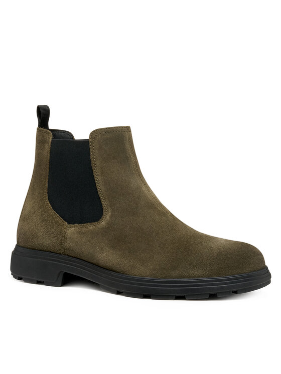 Geox Geox Kotníková obuv s elastickým prvkem U Meiern U56LZA 00023 C3009 Khaki