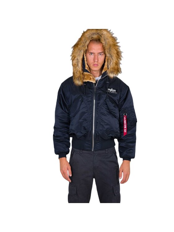 Alpha Industries Alpha Industries Kurtka bomber AI.113145-07-S Granatowy Regular Fit