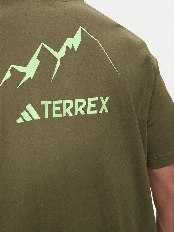 adidas adidas Koszulka techniczna Terrex Graphic MTN 2.0 IM8353 Zielony Regular Fit