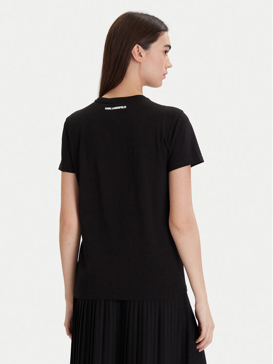 KARL LAGERFELD KARL LAGERFELD Tricou A1W17131 Negru Regular Fit