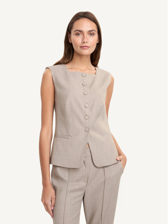 KMX KMX Kamizelka 192680001 Beżowy Fitted Fit