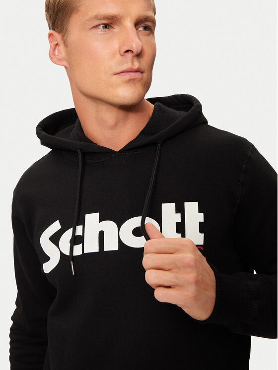 SCHOTT N.Y.C. SCHOTT N.Y.C. Μπλούζα SWHOOD Μαύρο Regular Fit