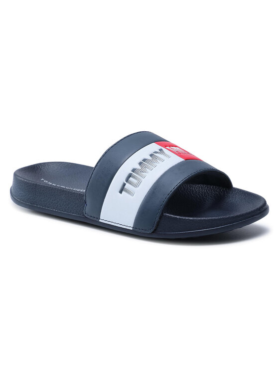 Klapki, rozmiar 37, Grantowe, Flag Print Pool Slide T3B0-31122-1174 S