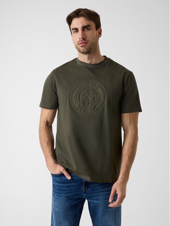 Guess Guess T-Shirt 183290 Zelená Classic Fit