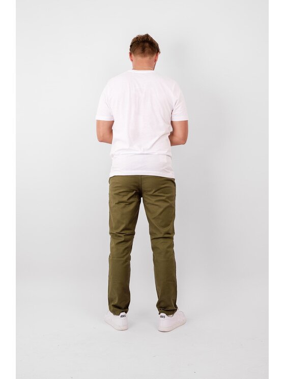 TeeShoppen TeeShoppen Chinosy 'Perform Collection' Zielony Regular Fit
