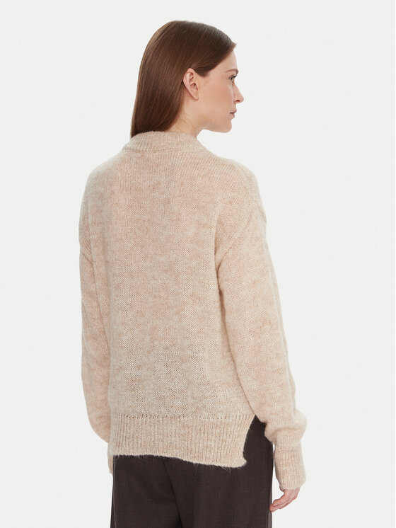 Kontatto Kontatto Sweter 3M0915C Beżowy Regular Fit